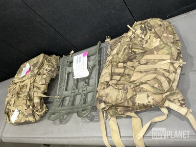 (4) Field Packs, (3) Medium MOLLE Rucksack Sets, (50) Frames & Assorted Items