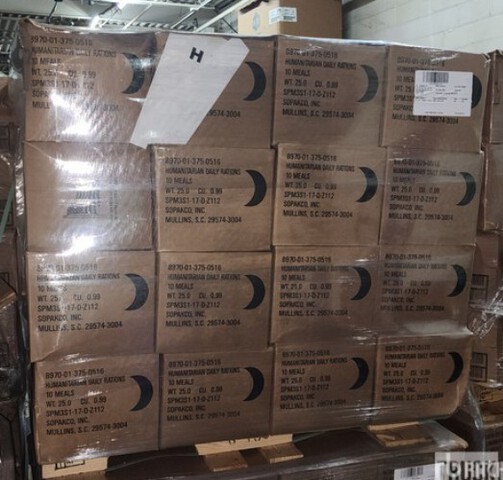 1 PALLET OF Humanitarian Daily Ration (HDR) &ndash; Emergency Food Aid &ndash; Shelf-Stable