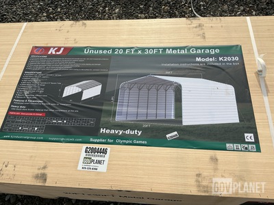 KJ K2030 Metal Garage - Unused