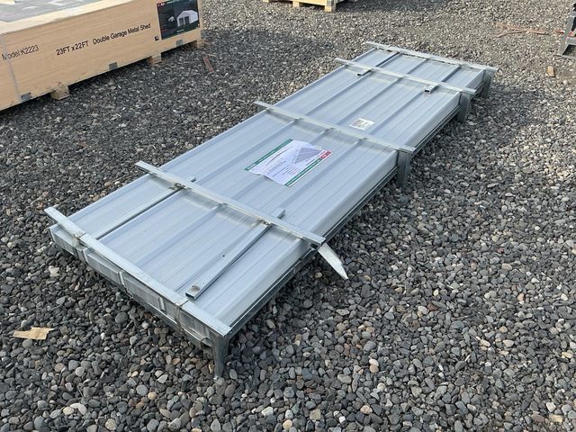 (100) Piece Lot of 10' Long Corrugated Steel Panels
