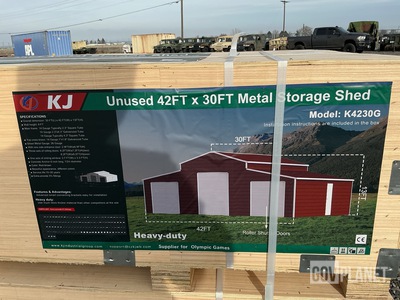 KJ K4230G Metal Storage Shed - Unused