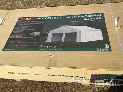 KJ K2223 Double Garage Metal Shed - Unused