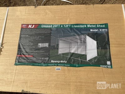 KJ K1912 Livestock Metal Shed - Unused