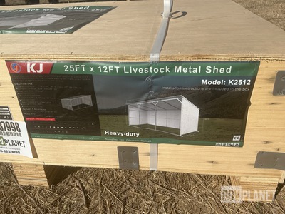 KJ K2512 Livestock Metal Shed- Unused