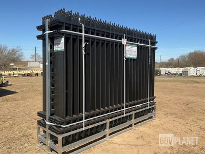 (24) Pieces of KJ Powder Coated Steel Fence w/(25) Post Connectors - Unused