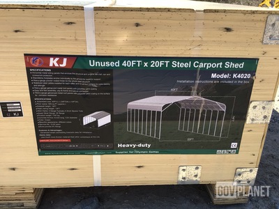 KJ K4020 Steel Carport Shed - Unused