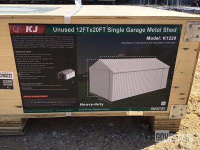 KJ K1220 Single Garage Metal Shed - Unused