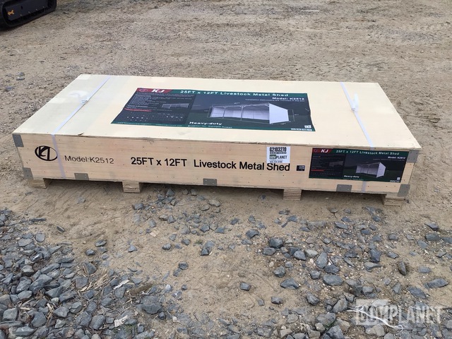 Surplus KJ K2512 Livestock Metal Shed - Unused in Hooks, Texas