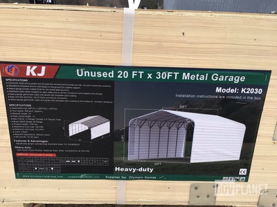 KJ K2030 Metal Garage - Unused