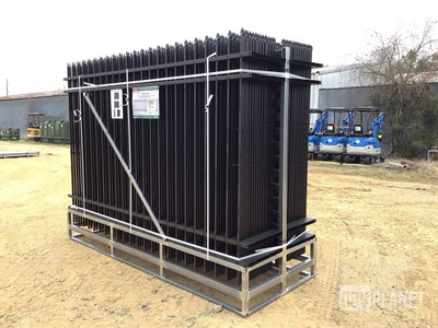 (30) Pieces of Galvanized Steel Garden/Public Space Fence w/(31) Post Connectors