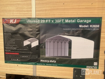 KJ K2030 Metal Garage - Unused