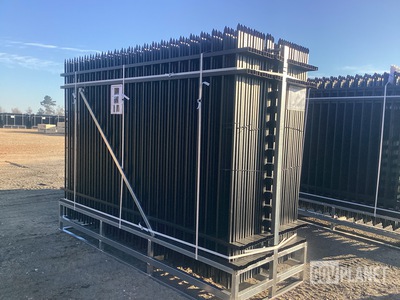 (30) Pieces of Galvanized Steel Garden/Public Space Fence w/(31) Post Connectors