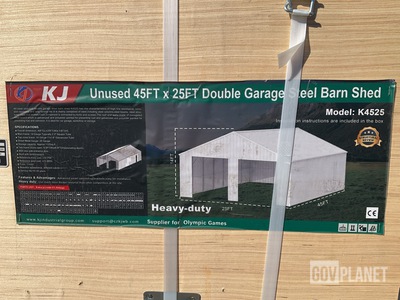 KJ K4525 Double Garage Steel Barn Shed - Unused