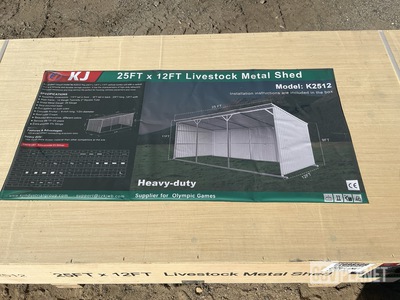 KJ K2512 Livestock Metal Shed - Unused