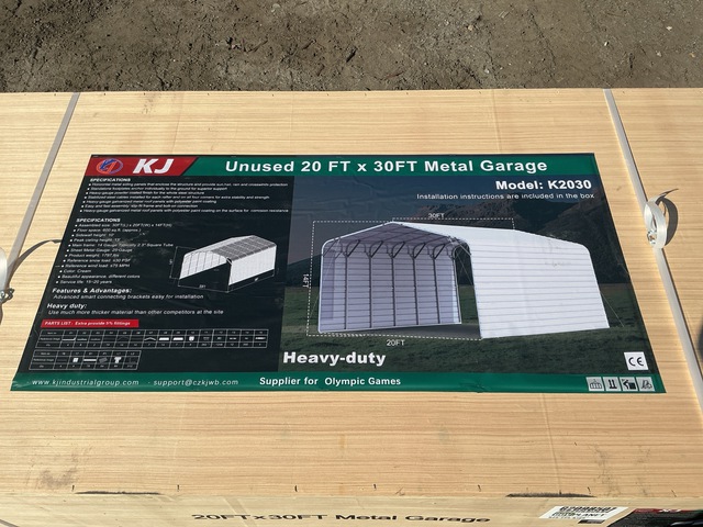 KJ K2030 Metal Garage - Unused