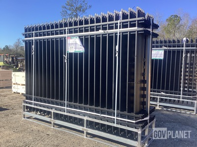 (24) Pieces of KJ Powder Coated Steel Fence w/(25) Post Connectors - Unused