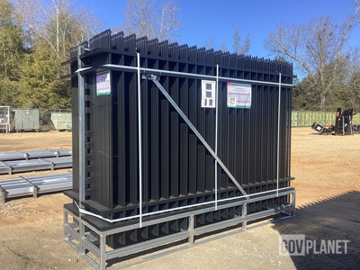 (30) Pieces of Galvanized Steel Garden/Public Space Fence w/(31) Post Connectors