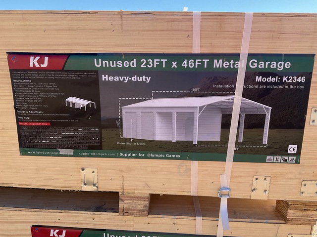 KJ K2346 - Metal Garage - Unused KJ K2346 - Metal Garage - Unused