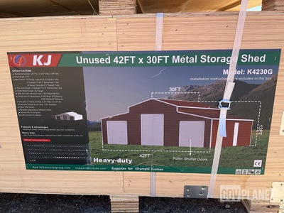 KJ K4230G Metal Storage Shed - Unused