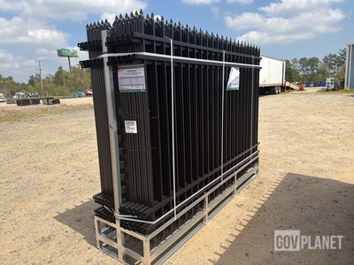 (24) Pieces of KJ Powder Coated Steel Fence w/(25) Post Connectors - Unused