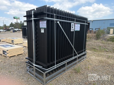 (30) Pieces of Galvanized Steel Garden/Public Space Fence w/(31) Post Connectors