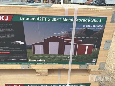 KJ K4230G Metal Storage Shed - Unused