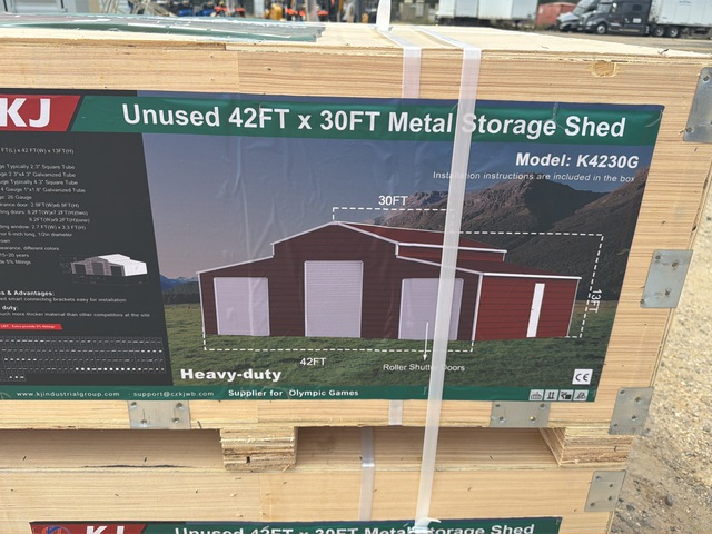 KJ K4230G Metal Storage Shed - Unused KJ K4230G Metal Storage Shed - Unused