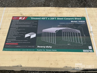 KJ K4020 Steel Carport Shed - Unused