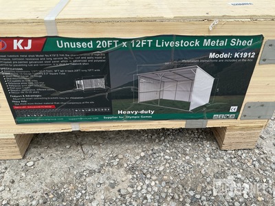 KJ K1912 Livestock Metal Shed - Unused