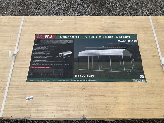 KJ K1119 All-Steel Carport - Unused