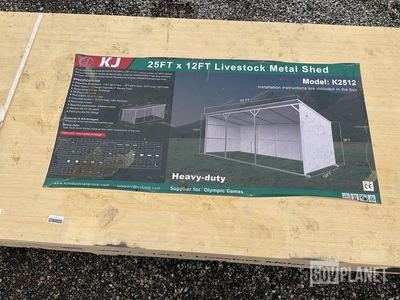 KJ K2512 Livestock Metal Shed - Unused