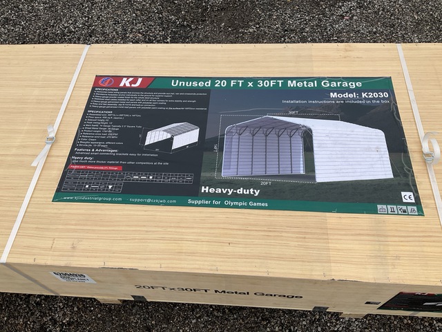 KJ K2030 Metal Garage - Unused