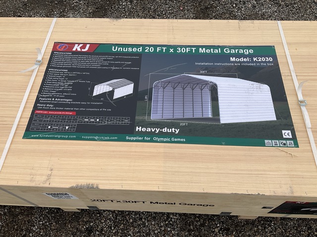 KJ K2030 Metal Garage - Unused