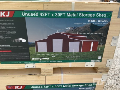 KJ K4230G Metal Storage Shed - Unused