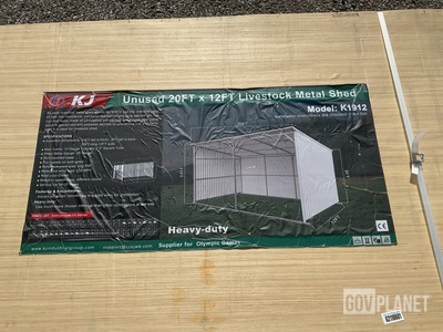 KJ K1912 Livestock Metal Shed - Unused