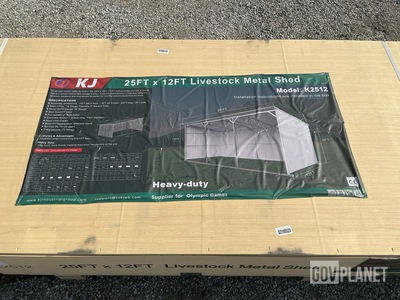 KJ K2512 Livestock Metal Shed - Unused