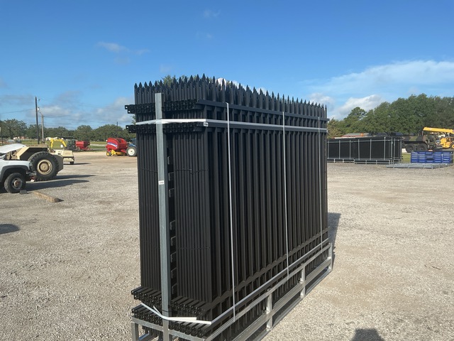 (24) Pieces of KJ Powder Coated Steel Fence w/(25) Post Connectors - Unused