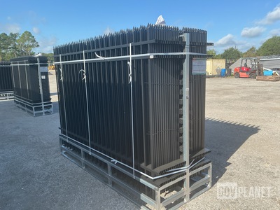 (30) Pieces of Galvanized Steel Garden/Public Space Fence w/(31) Post Connectors