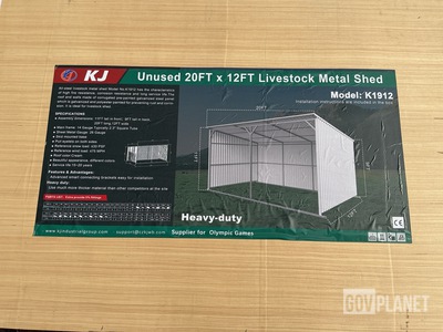 KJ K1912 Livestock Metal Shed - Unused