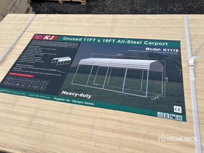 KJ K1119 All-Steel Carport - Unused