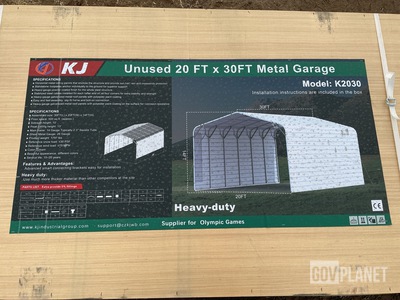 KJ K2030 Metal Garage - Unused