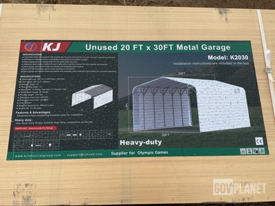 KJ K2030 Metal Garage - Unused
