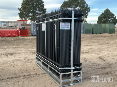 (24) Pieces of KJ Powder Coated Steel Fence w/(25) Post Connectors - Unused