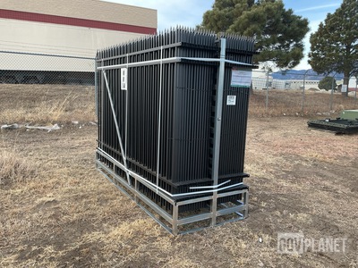 (30) Pieces of Galvanized Steel Garden/Public Space Fence w/(31) Post Connectors