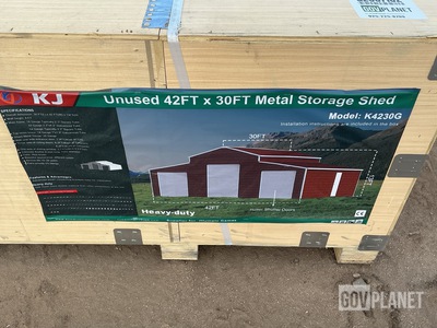 KJ K4230G Metal Storage Shed - Unused