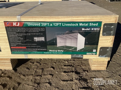KJ K1912 Livestock Metal Shed - Unused