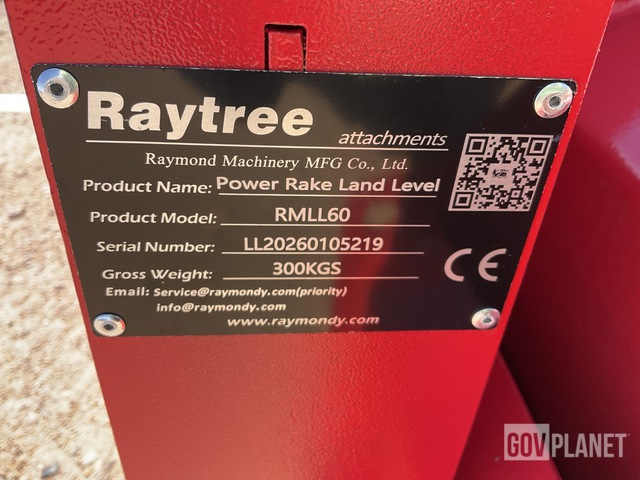 Surplus Raytree RMLL60 Skid Steer Land Level Power Rake - Unused in ...