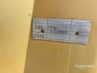 1974 Cat D8K Tracked Arado de Tendido