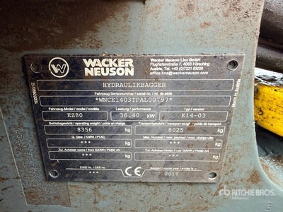 2018 Wacker Neuson EZ80 Pelle Sur Chenilles Escavatore cingolato