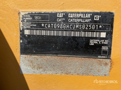 2007 Cat 980H Pala gommata